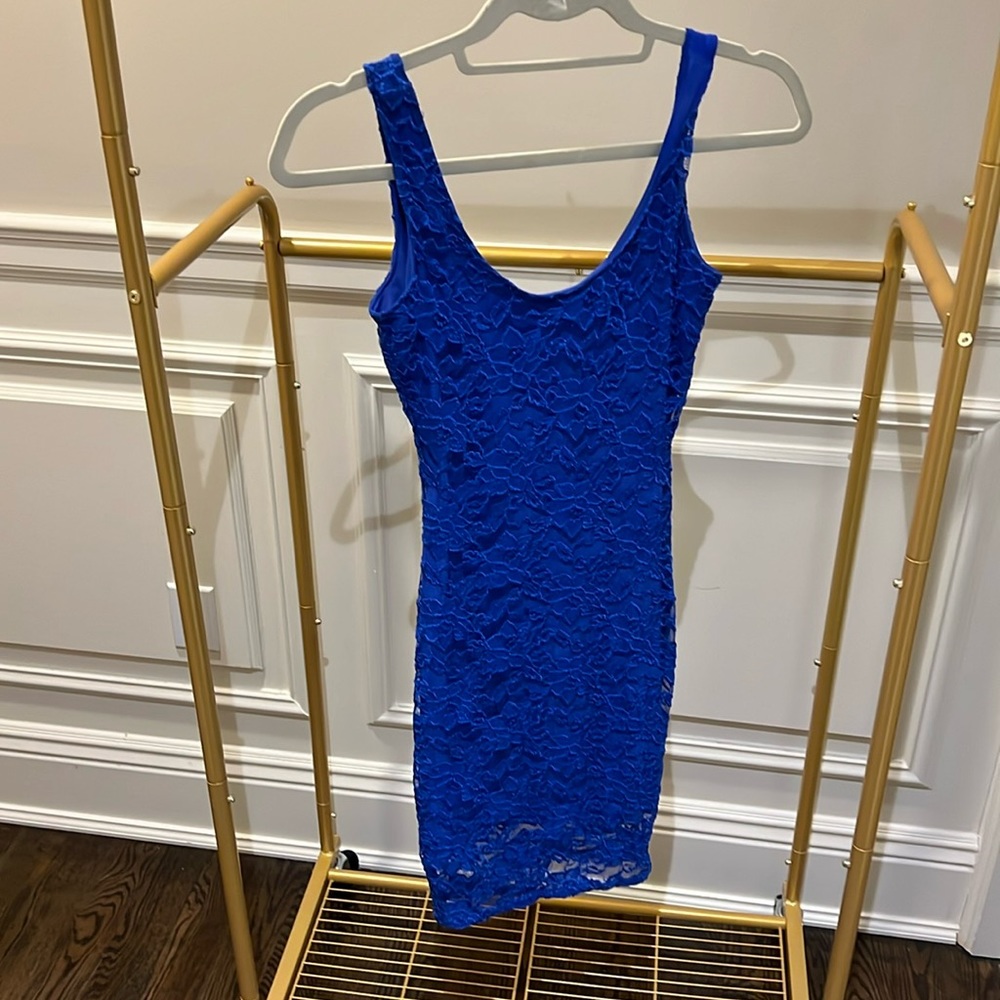 Blue Laced BodyCon Dress